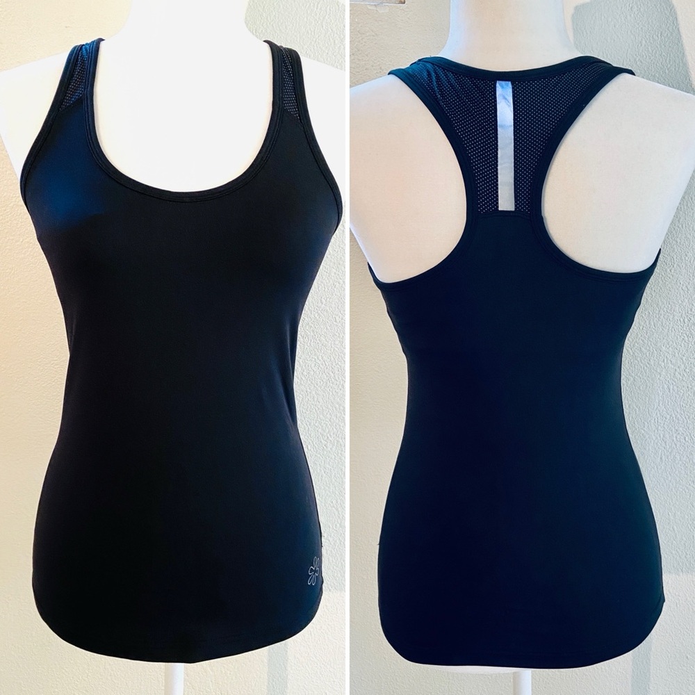 Old Navy Active Black Racerback Tank Built-in Bra